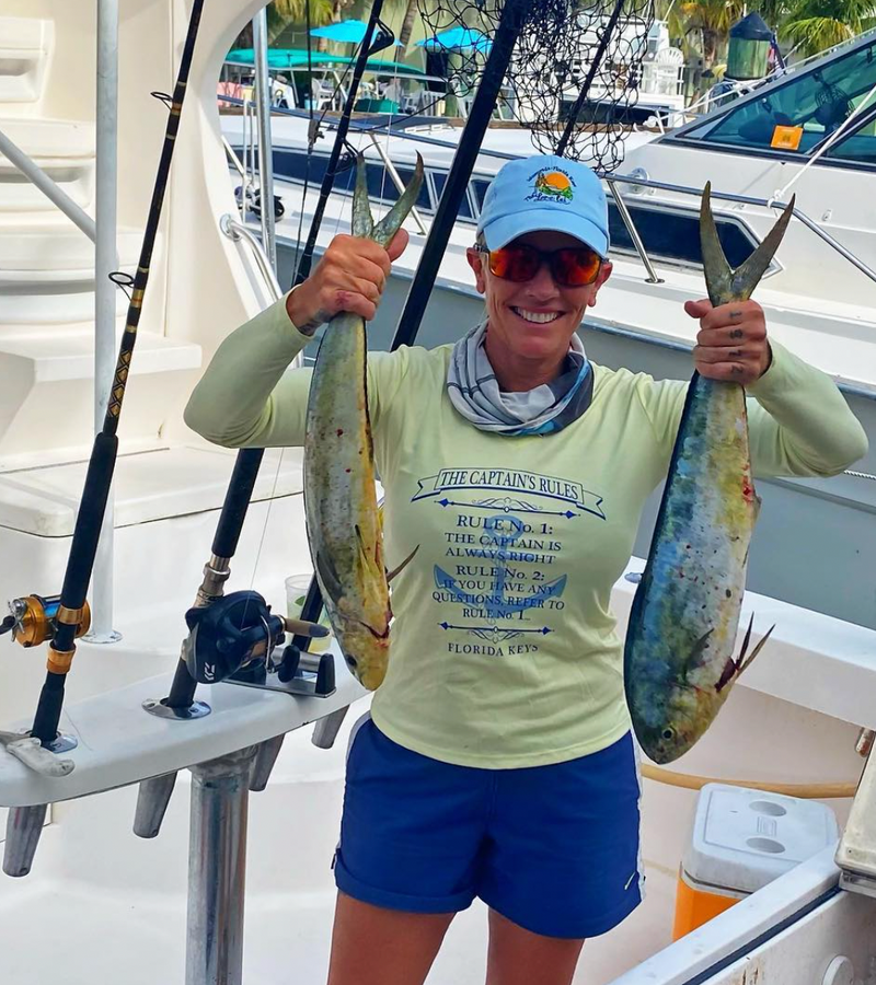 Captain Lisa on the boat