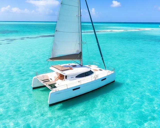 42' Lagoon Catamaran at dock