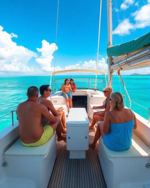 42' Lagoon Catamaran under sail